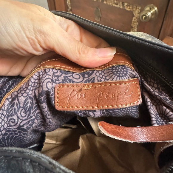 Black Leather Tassel Bag Free People - Picture 7 of 10